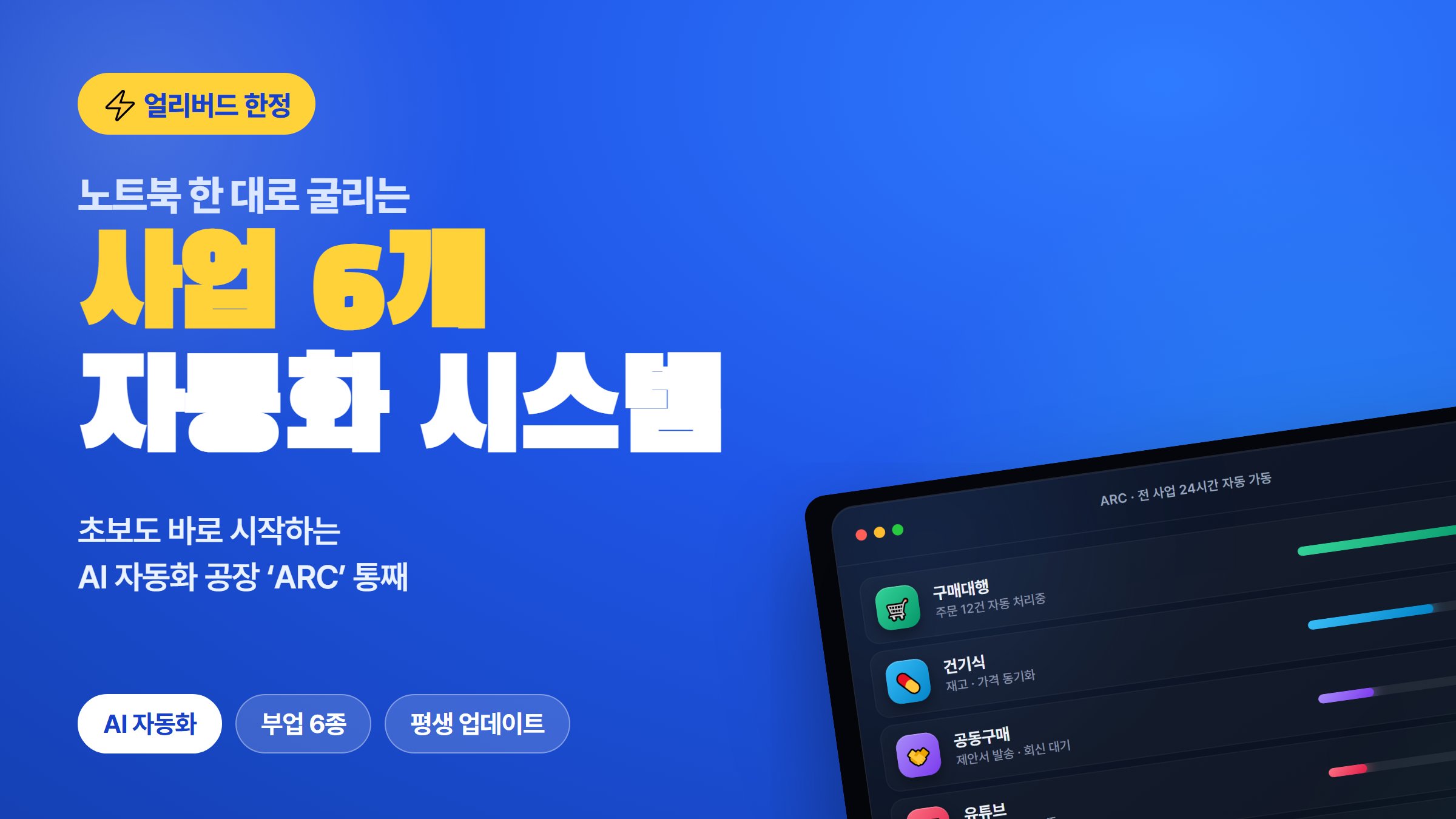 직원 0명, 사업 6개. 클로드코드로 만든 1인 자동화 공장 ARC