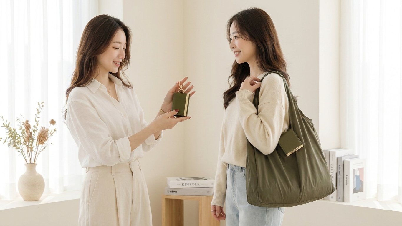 가방 아직도 들고다녀요? 전 필요할때만 꺼내서 사용해요! 1초 에코백!