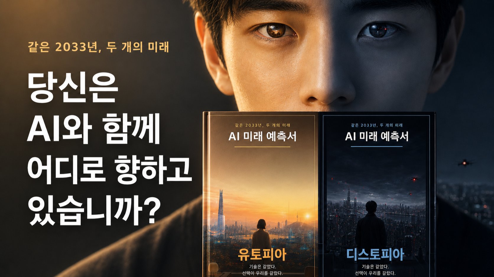 당신의 2033년은 AI공존 vs AI복종? 미래 예측서 소설 2권 세트