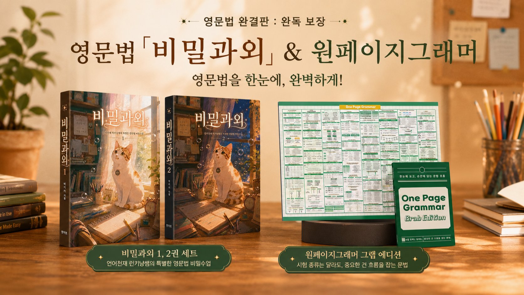 영문법 완결판 : 완독 보장 영문법 『비밀과외』 & 원페이지그래머 영문법