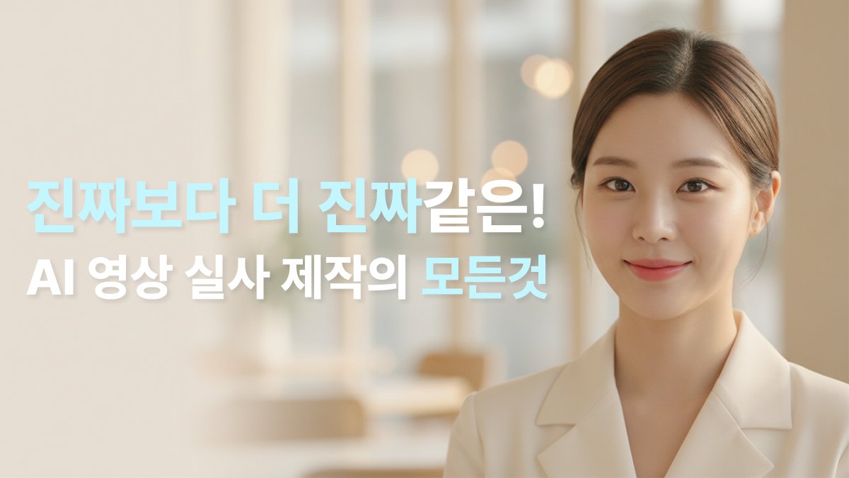 [진짜보다 더 진짜!] 같은 AI 영상 실사 제작의 모든것!