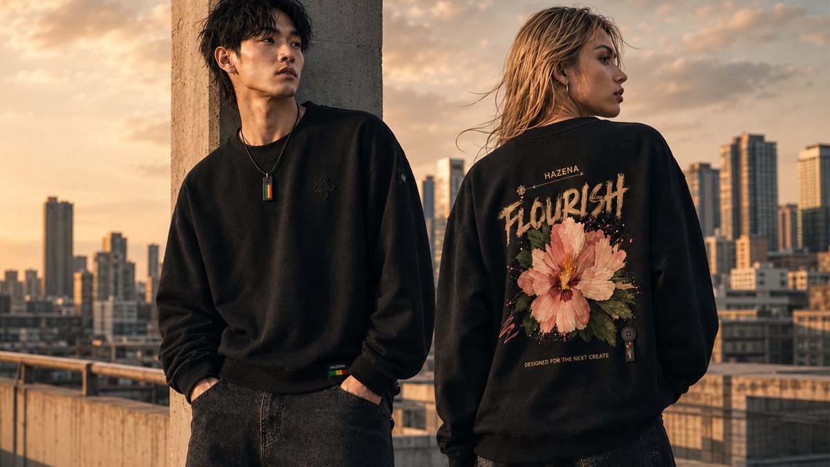 The First BLOOM FLOURISH Sweatshirt Collection from Hajena Universe