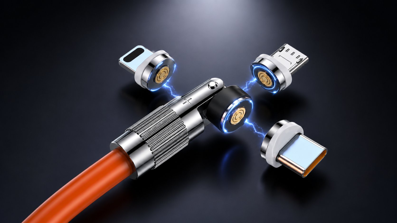 [120W] All-in-One Magnetic Super Cable: Fast Charging One Cable Does It All!