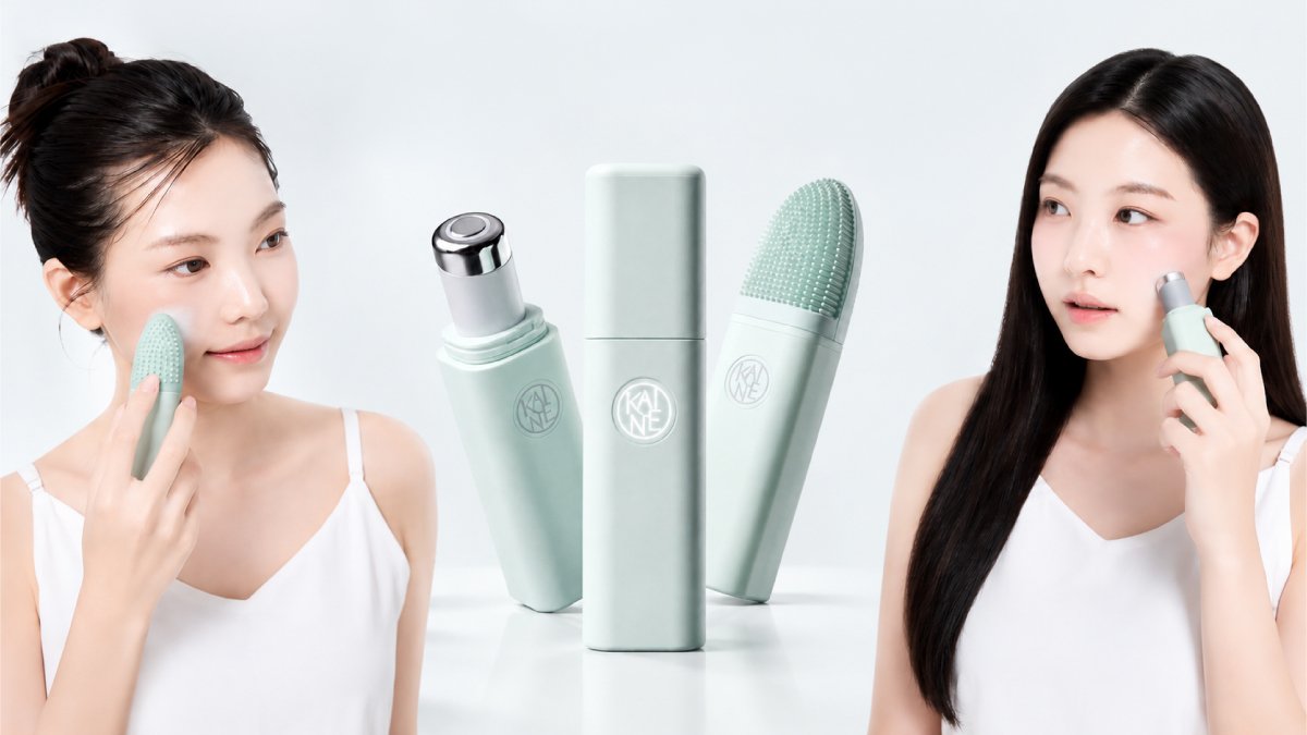 Compact 11cm 2-in-1 Beauty Device for Cleansing and Absorption Care