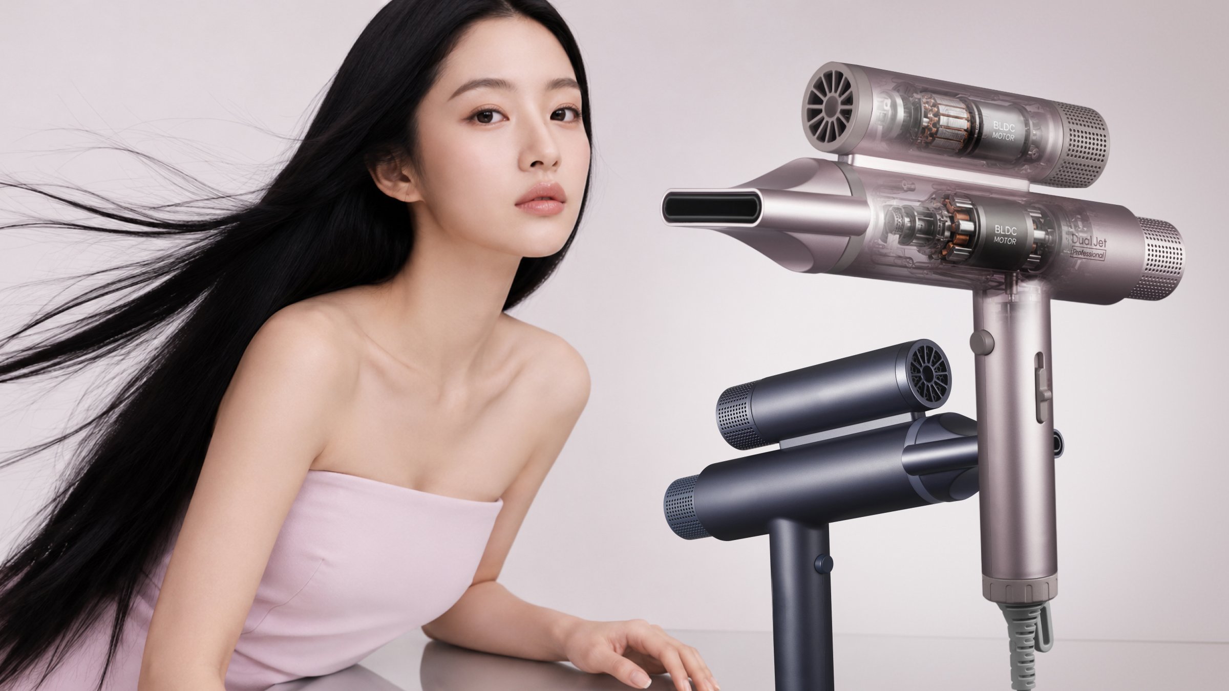[머리말리기 60초컷] 항공모터가 2개 탑재된 국내최초 듀얼제트 드라이기