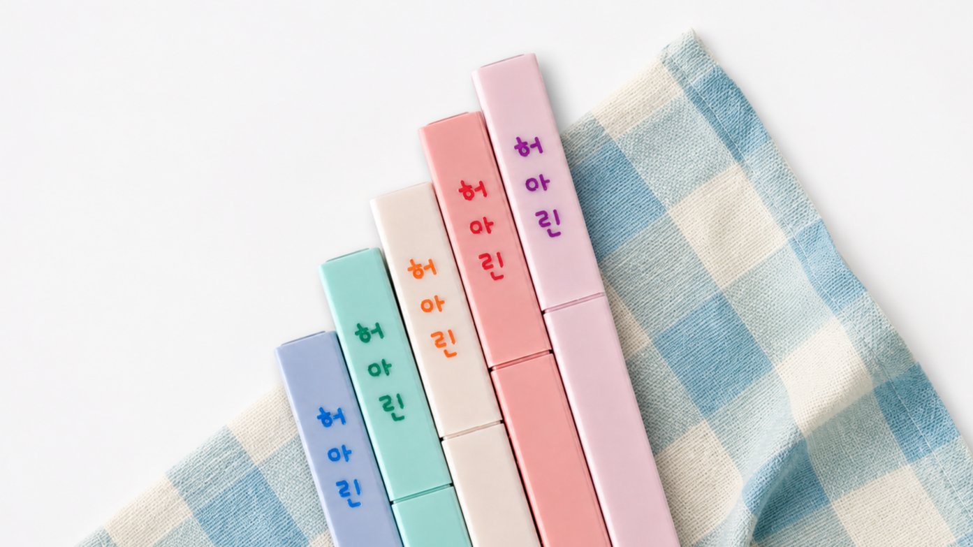 [누적 40만 장] 배경 없이 착, 반칼로 쏙! 완벽방수 네임스티커