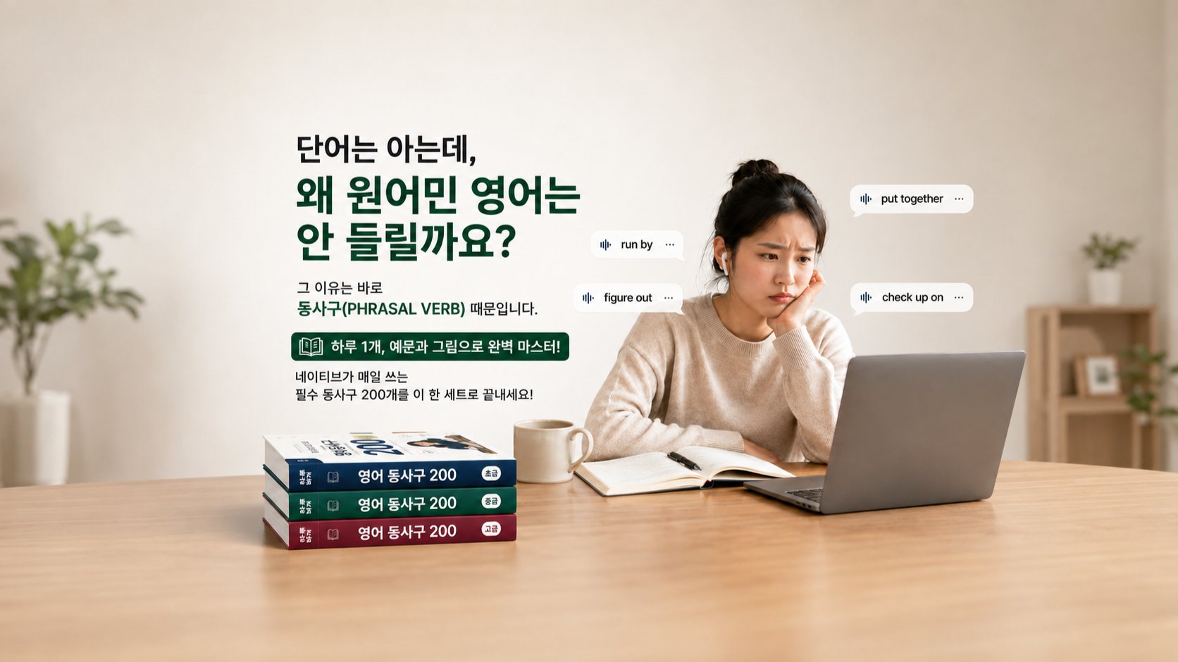 [하루 10분] 단어는 아는데 안 들린다면, 영어 동사구 600 전자책