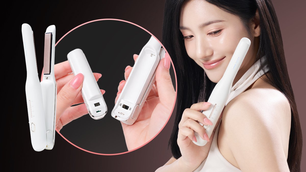추석전배송｜기내반입OK 배터리 분리형 휴대용 무선 고데기 최초공개