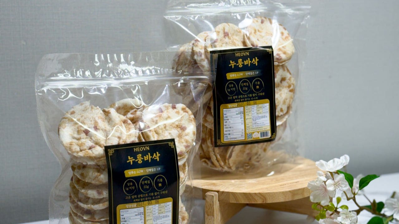 밀가루 없이 단백질 채워 입터짐 막는 단백질 누룽지! 허븐 누룽바삭!