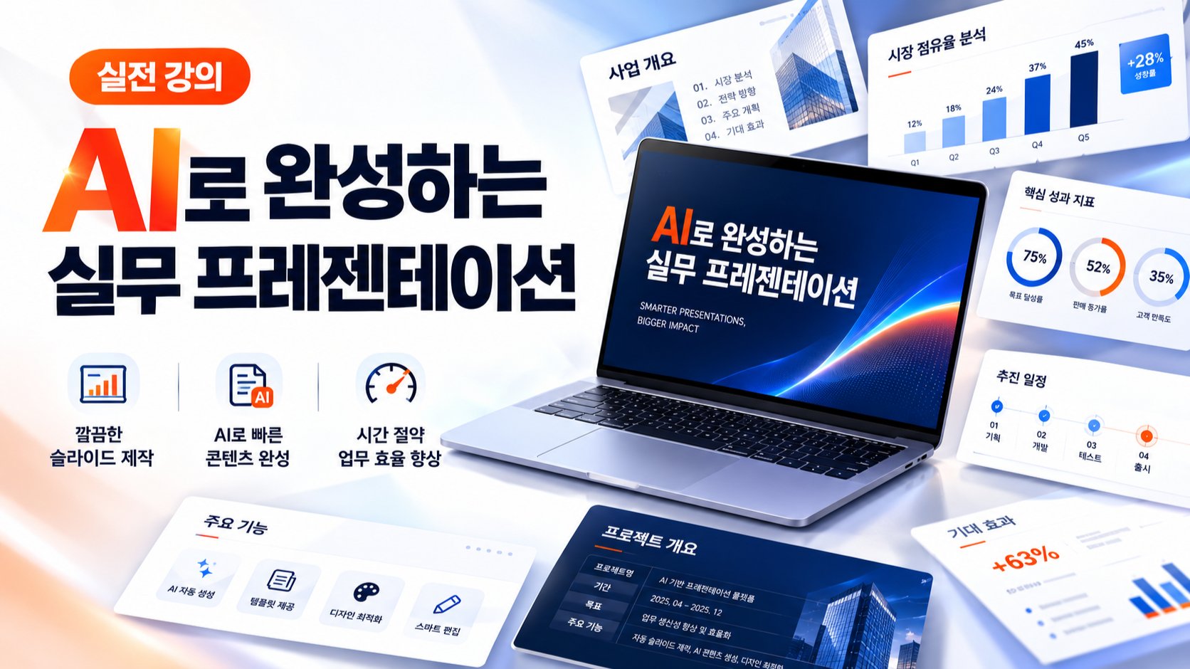 내 회사 맞춤 PPT를 AI로 자동 생성, 디자인 몰라도 OK!