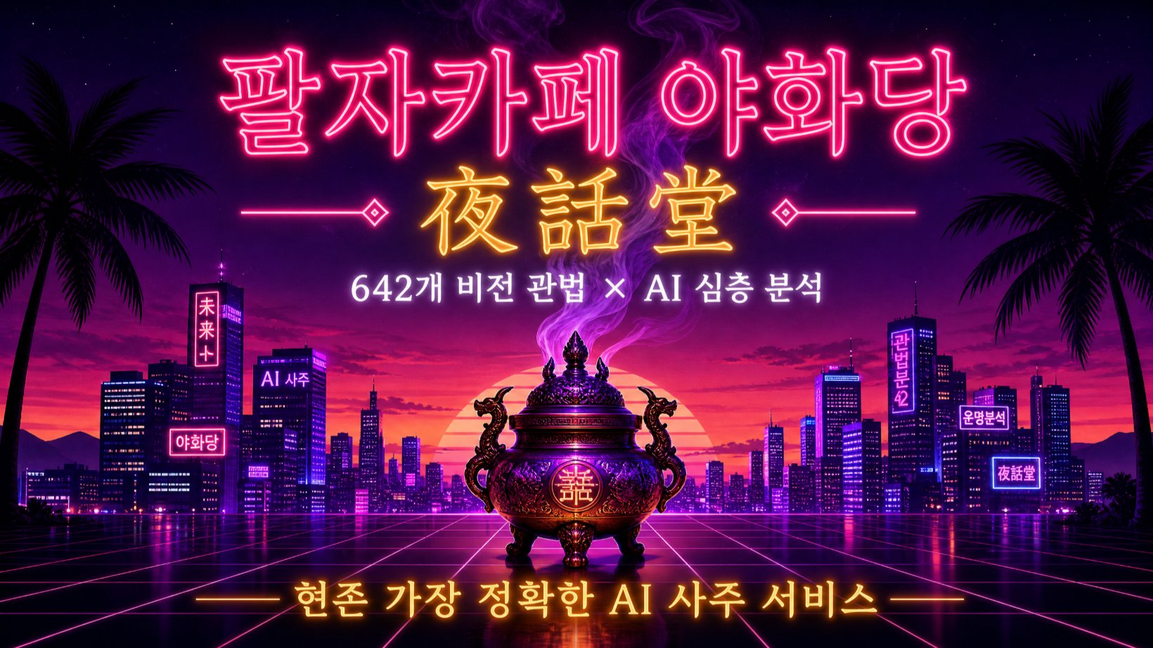 라이프 운세 사주팔자카페 야화당 현존 1등 AI 사주풀이 런칭합니다